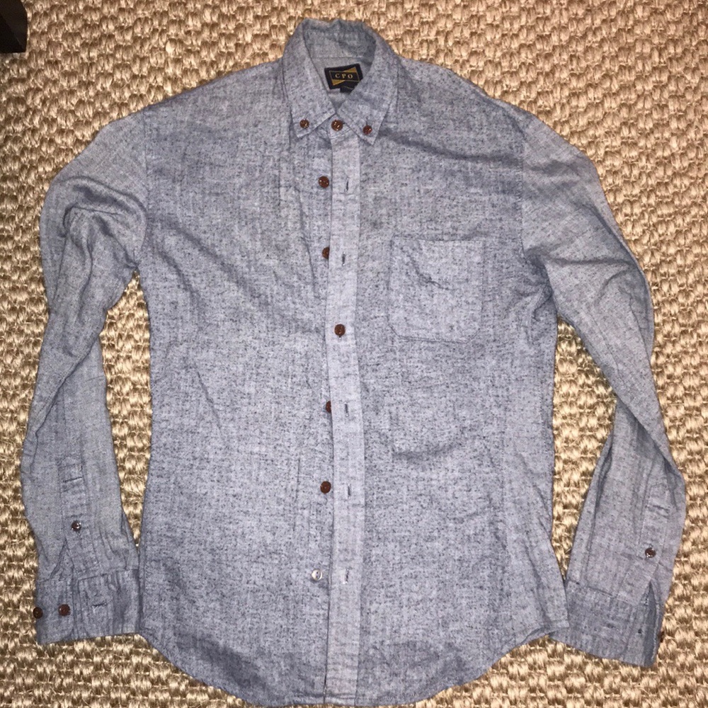 CPO soft flannel chambray blue